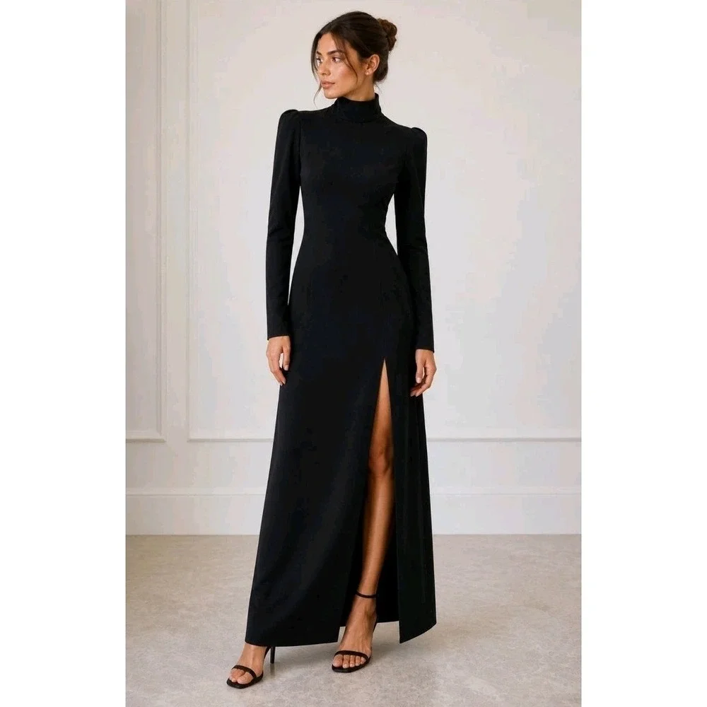 bcbgmaxazria black maxi dress | Dresses | Nwt Bcbgmaxazria Open Back Gown Formal High Neck Side Slit Us 2 bcbgmaxazria maxi dress